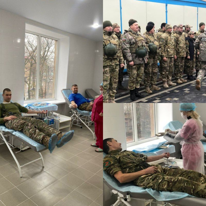 Народные ополченцы сдали кровь в мелитопольском донорском центре