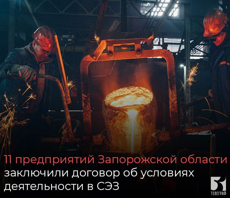 11 предприятий Запорожской области заключили договор об условиях деятельности в СЭЗ