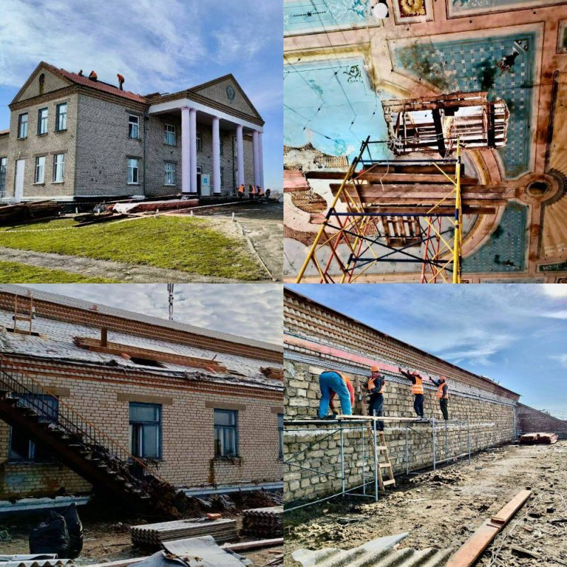 В Новоданиловке ведут масштабный ремонт ДК, который даст красивому зданию вторую жизнь