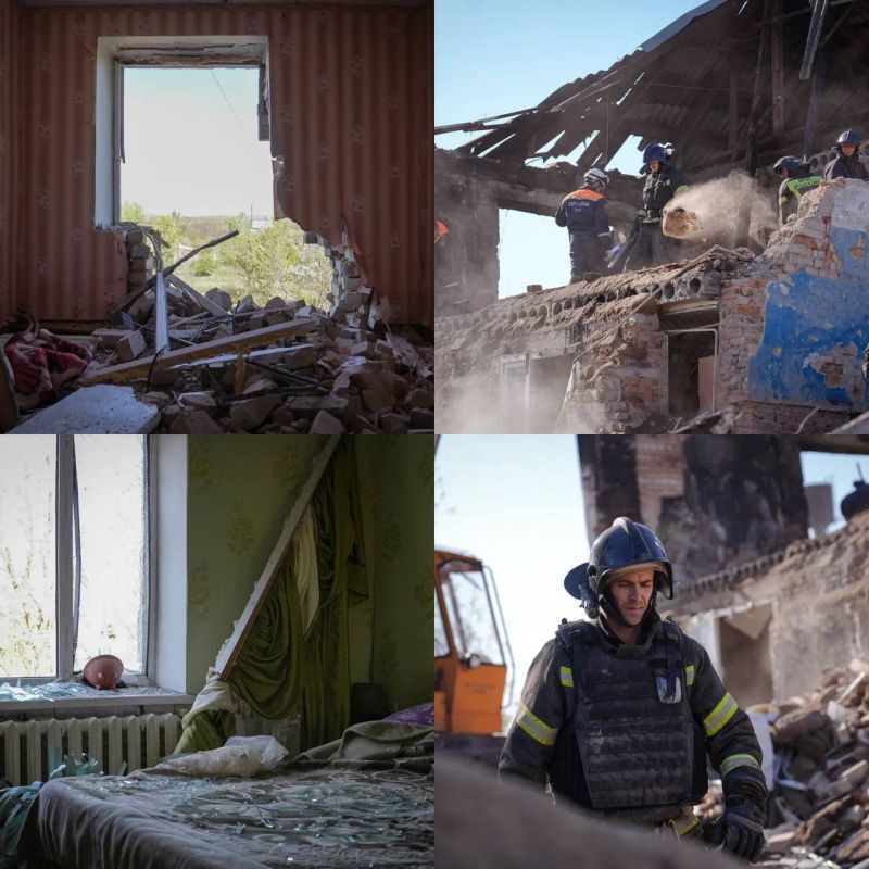 Тела еще четырех человек извлечены из-под завалов разрушенного после обстрела со стороны ВСУ дома в Токмаке — среди погибших ребенок