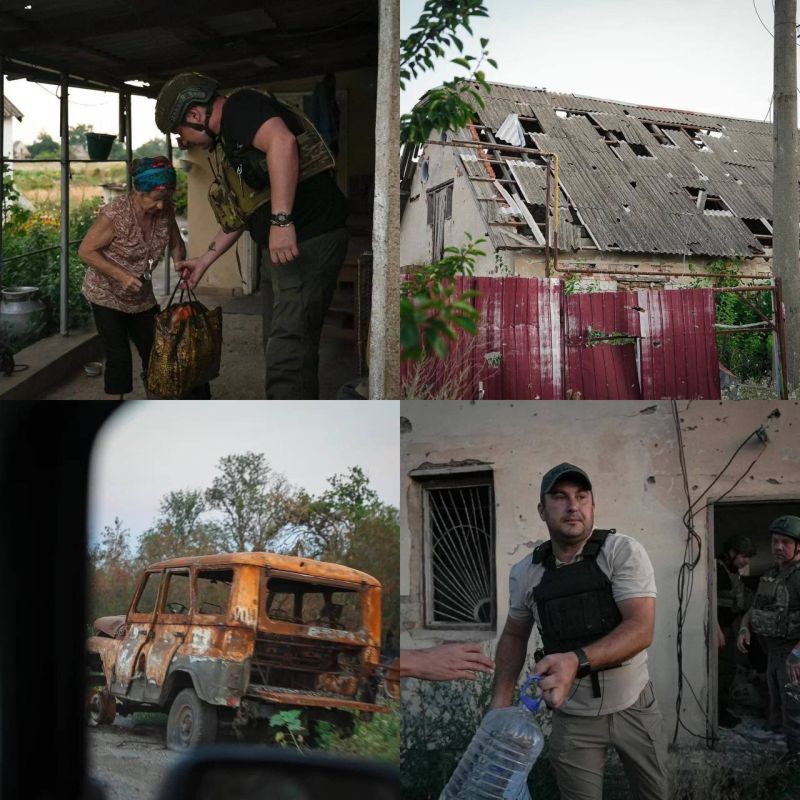 Жителям Нестерянки передали гуманитарную помощь — одну из женщин, чей дом практически разрушен, перевезли вглубь области