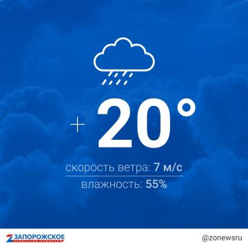 Облачная с прояснениями и дождем погода ожидается в Запорожской области в среду