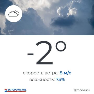 Переменная облачность будет в Запорожской области в субботу