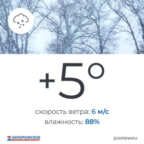Пасмурная с осадками погода будет в Запорожской области в субботу