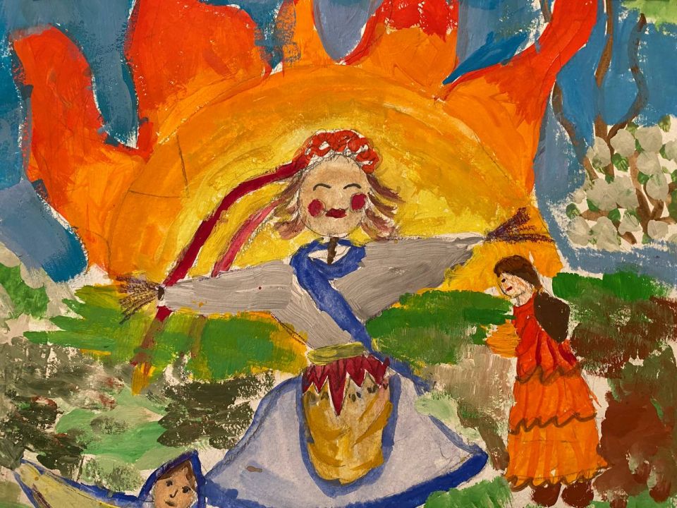 В Мелитопольской детской художественной школе открылась выставка, посвященная Масленице