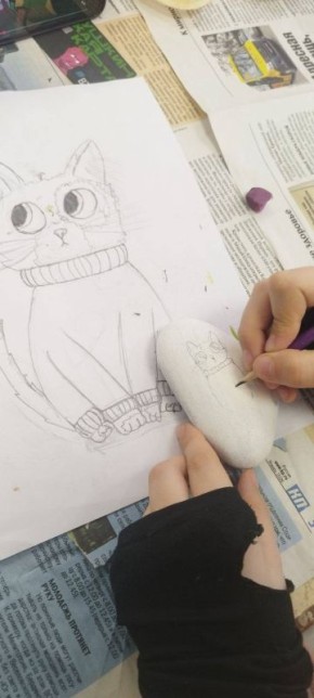 Мастер-класс «Портреты кошек на крымской гальке»