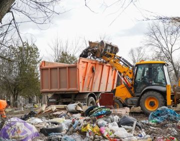 В Мелитополе ликвидировали стихийную свалку