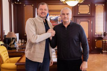 Евгений Балицкий: Провели рабочую встречу с главой Республики Крым Сергеем Валерьевичем Аксёновым и депутатом Государственного Совета Республики Крым третьего созыва, участником предварительного голосования партии «Единая...
