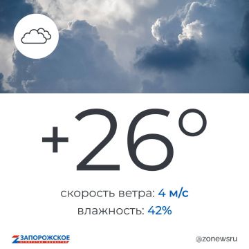 Переменная облачность будет в Запорожской области в воскресенье