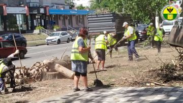 В Мелитополе продолжаются работы по благоустройству улиц