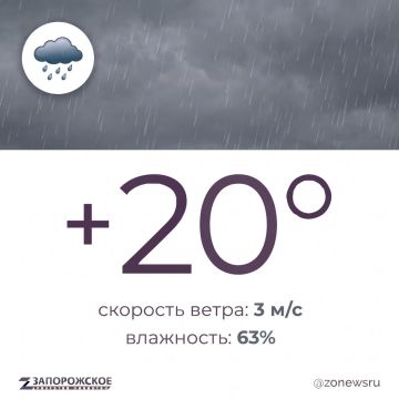 Пасмурная погода, местами дождь ожидается в Запорожской области во вторник, 22 сентября